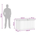 vidaXL Coffre de rangement de jardin Vert 129x67x65 cm