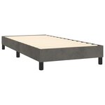 vidaXL Sommier à lattes de lit et matelas et LED Gris foncé 90x190 cm