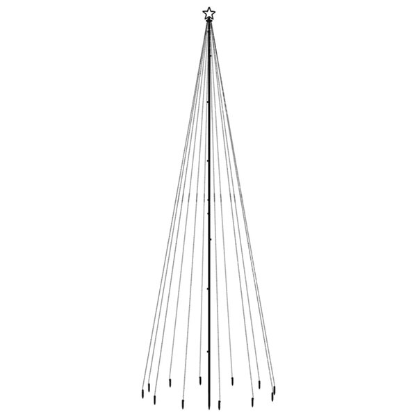 vidaXL Sapin de Noël avec piquet 732 LED blanc chaud 500 cm