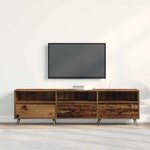 vidaXL Meuble TV Bois ancien 150 x 30 x 44 5 cm Bois d'ingénierie