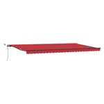 Auvent Rétractable Automatique vidaXL avec LED Rouge 600x300 cm