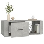 vidaXL Table basse Gris béton 100x50 5x35 cm Bois d'ingénierie