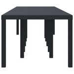 Table de jardin anthracite vidaXL 350x100x73 cm en poly rotin