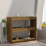 vidaXL Bibliothèque Marron miel 80x35x71 cm Bois de pin massif