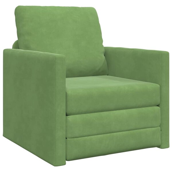 vidaXL Canapé-Lit 60cm Vert clair Velours