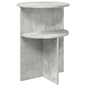 vidaXL Table d'appoint Gris béton Ø 39 5 x 55 cm Bois d'ingénierie