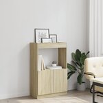 vidaXL Buffet haut chêne sonoma 63x33x100 cm bois d'ingénierie