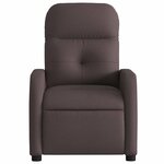 vidaXL Fauteuil inclinable Marron foncé Tissu