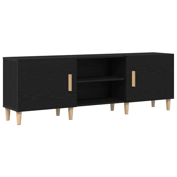 vidaXL Meuble TV Chêne noir 150 x 30 x 50 cm Bois d'ingénierie