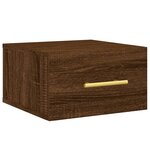 vidaXL Table de chevet murale chêne marron 35x35x20 cm