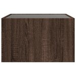 vidaXL Table basse avec LED infini chêne marron 50x50x30 cm