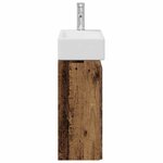 vidaXL Meuble de salle de bain avec robinet Bois ancien