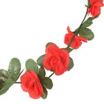 vidaXL Guirlandes de fleurs de Noël 6 Pièces rouge 250 cm