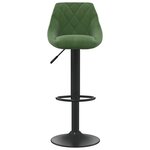 vidaXL Tabouret de bar Vert foncé Velours