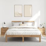 vidaXL Tables de chevet 2 Pièces chêne artisanal bois d'ingénierie