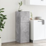 vidaXL Armoire d'apothicaire gris béton 40x41x118 cm bois d'ingénierie