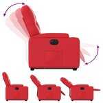 vidaXL Fauteuil inclinable électrique rouge similicuir