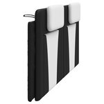 vidaXL Coussin de tête de lit Viana noir et blanc 193 cm similicuir