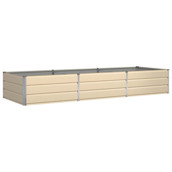 vidaXL Jardinière Ivoire 195 x 100 x 45 cm Acier galvanisé