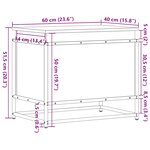 vidaXL Boîte de rangement avec couvercle chêne fumé bois d'ingénierie