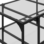 vidaXL Table basse avec dessus en verre transparent 98 5x50x45cm acier