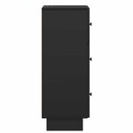 vidaXL Armoire à tiroirs Noir 33 x 34 5 x 90 cm Bois d'ingénierie
