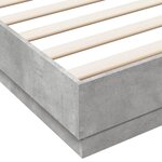 vidaXL Cadre de lit avec lumières LED gris béton 180x200 cm