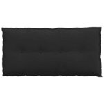vidaXL Coussin de Dos Noir 100 x 50 cm Tissu en microfibre