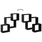 vidaXL Armoire murale 78x18x71 cm noir bois d'ingénierie