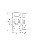 THIRARD - Verrou pour porte d'ameublement  30mm  blanc