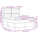 Lit à sommier avec matelas vidaXL Marron foncé 140x200 cm Tissu