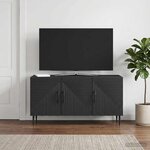 vidaXL Meuble TV Noir 99 x 34 5 x 50 cm Bois d'ingénierie