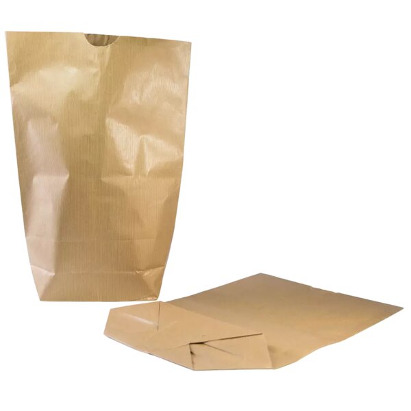 Sac en papier kraft brun à encoche – vendu par 500 unités - 18 5 x 10 cm  deux feuilles écornées - Bulteau Systems