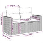 vidaXL Salon de jardin avec coussins 10 Pièces gris clair résine tressée