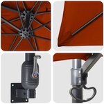 vidaXL Parasol de jardin mural terracotta 247 cm
