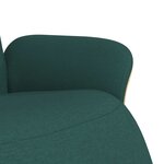 vidaXL Fauteuil inclinable avec repose-pieds vert foncé tissu