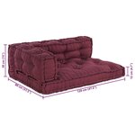 vidaXL Coussin de Canapé en Palette 3 Pièces Marron Standard Polyester