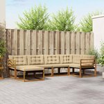 vidaXL Ensemble de canapés d'extérieur 6 Pièces Naturel et Beige