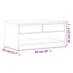 vidaXL Table basse SAUDA chêne 99x55x45 cm bois de pin massif