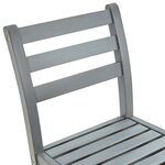 vidaXL Tabourets de bar lot de 4 gris bois d'acacia massif