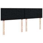 vidaXL Sommier à lattes de lit avec matelas Noir 180x200 cm Tissu