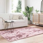 vidaXL Tapis Shaggy à poils longs NAVARRA rose poudré 130x200 cm