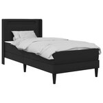 vidaXL Cadre de lit avec matelas 90 x 190 cm Noir