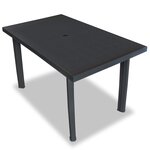 vidaXL Ensemble à manger d'extérieur 7 Pièces Plastique Anthracite