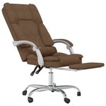 vidaXL Fauteuil de massage inclinable de bureau Marron Tissu