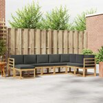 vidaXL Ensemble de canapés d'extérieur 8 Pièces Blanc et anthracite