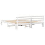 vidaXL Cadre de lit Blanc 180 x 200 cm Bois de pin massif