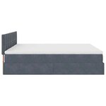 VidaXL Cadre de lit ottoman avec matelas gris foncé 180x200cm velours