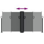 vidaXL Auvent latéral rétractable anthracite 120x1200 cm