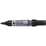 Marqueur Permanent Rechargeable V SUPER COLOR Begreen Pointe Biseautée Moyenne Noir x 10 PILOT